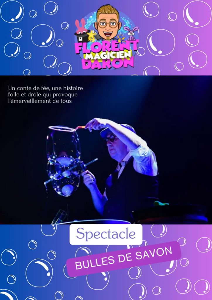 Magic bubble - Affiche spectacle pour enfants - Sur Mesure Spectacles