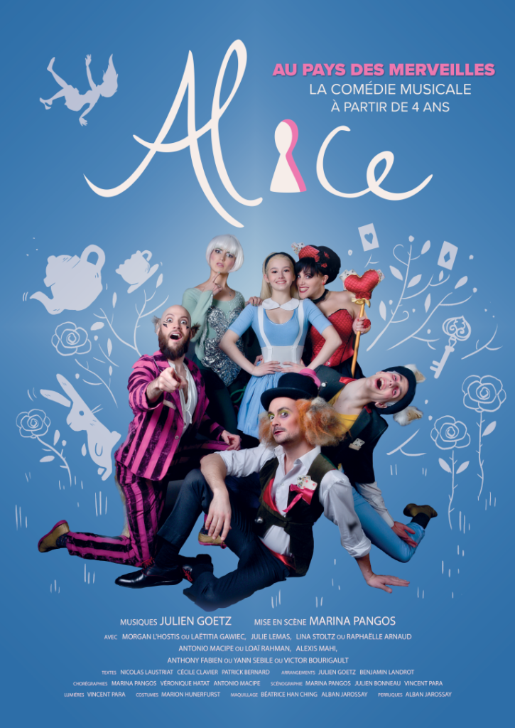 Affiche spectacle Alice au Pays des Merveilles -Sur Mesire Spectacles