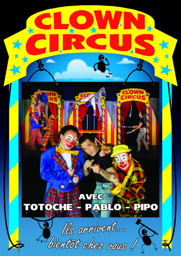 Affiche Clown Circus -Spectacle pour enfants - Sur Mesure Spectacles