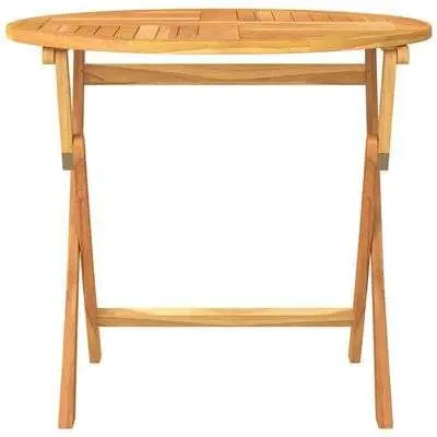 Table ronde en teck - Location mobilier & décorations - Sur Mesure Spectacles