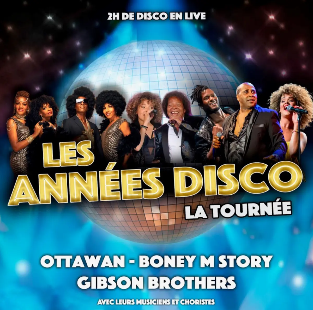 Affiche concert  Les années disco