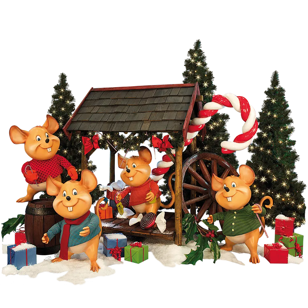 La grange de Noël des souris - Automates - Sur Mesure Spectacles