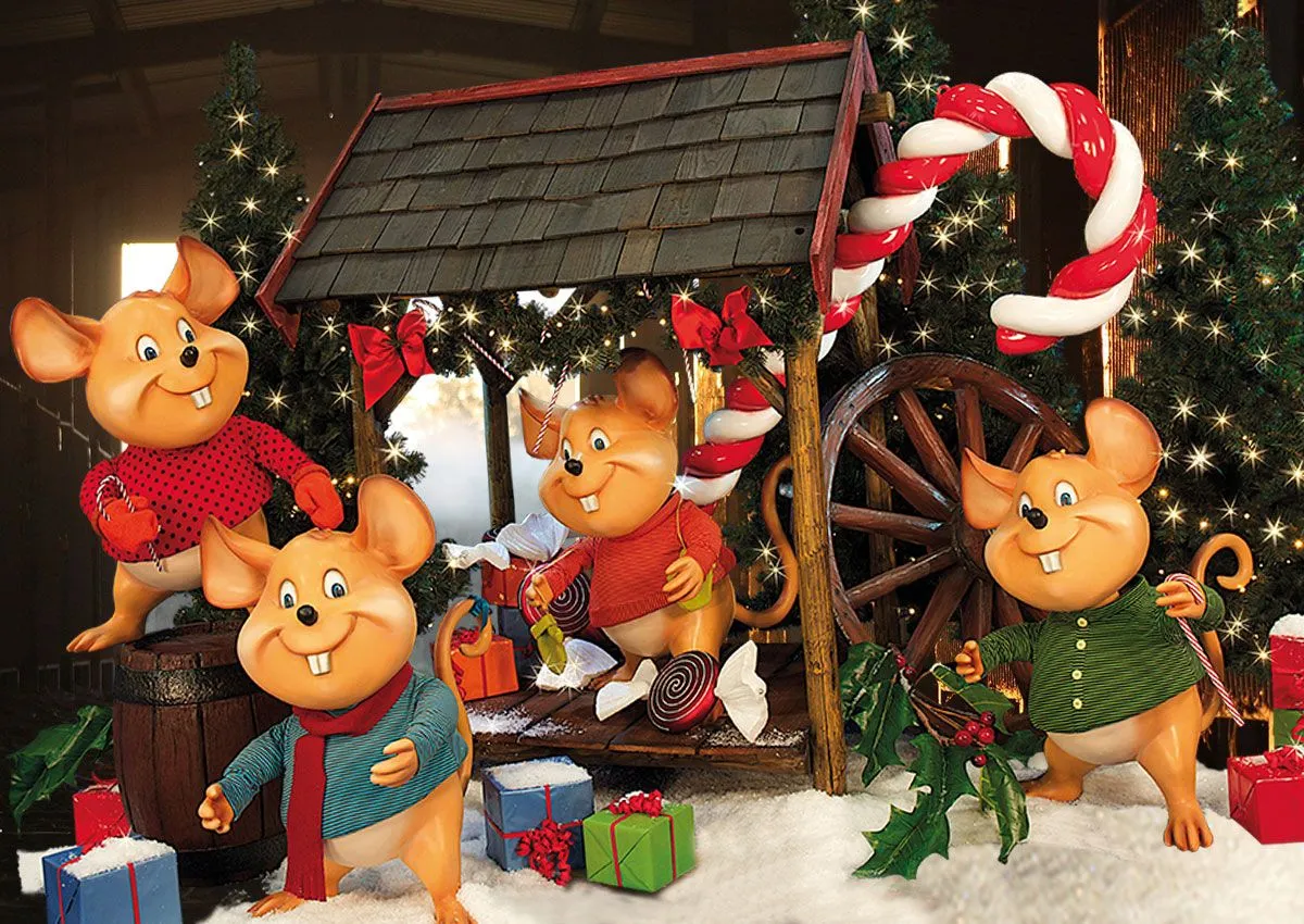 La grange de Noël des souris - Automates - Sur Mesure Spectacles