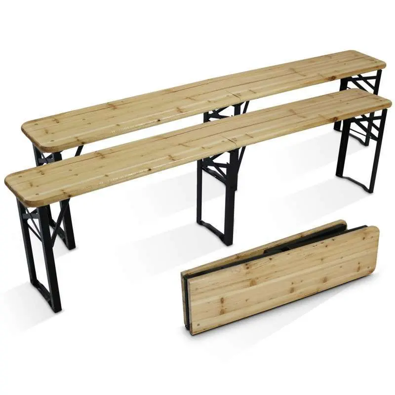 Banc en bois - Location mobilier & décorations - Sur Mesure Spectacles