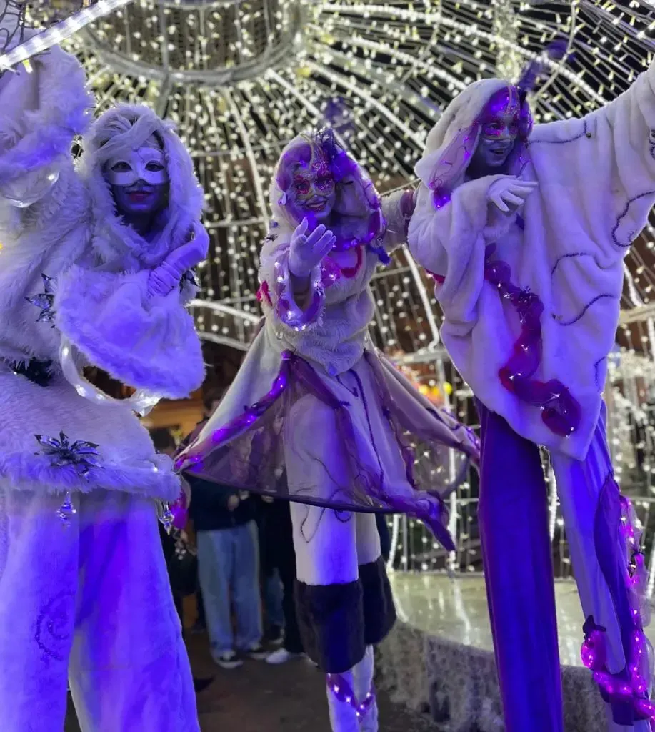 Les flocons de neige - Echass' neige- Echassiers - Théâtre de rue - Sur Mesure Spectacles