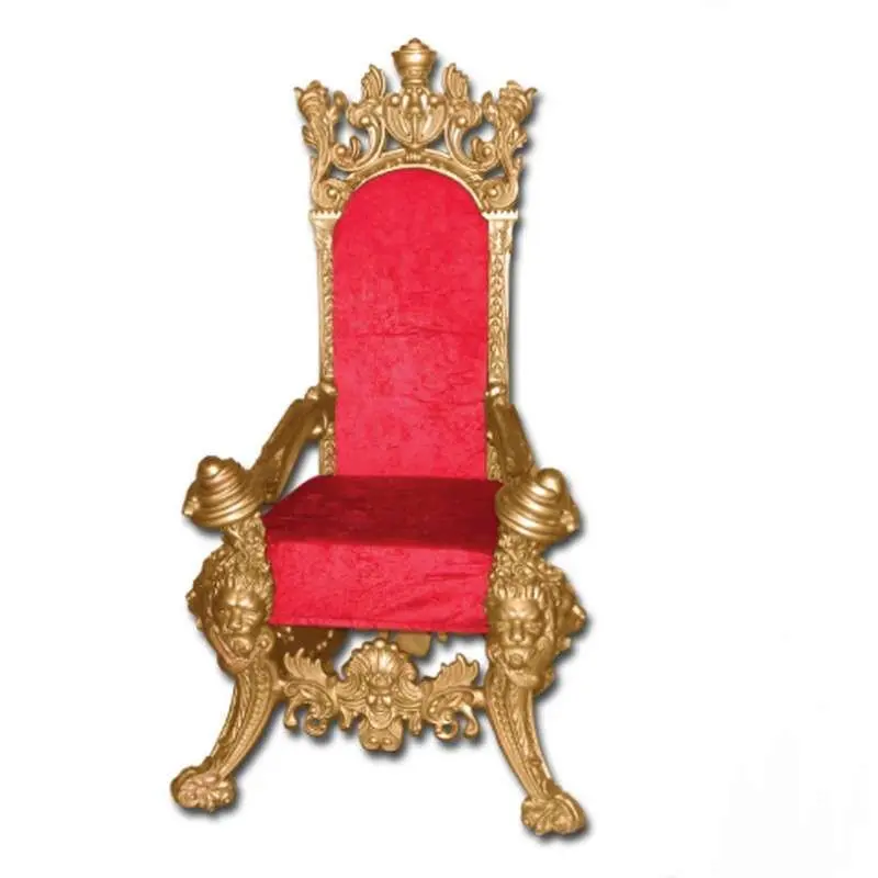 Trône doré lion - Location mobilier & décorations - Sur Mesure Spectacles