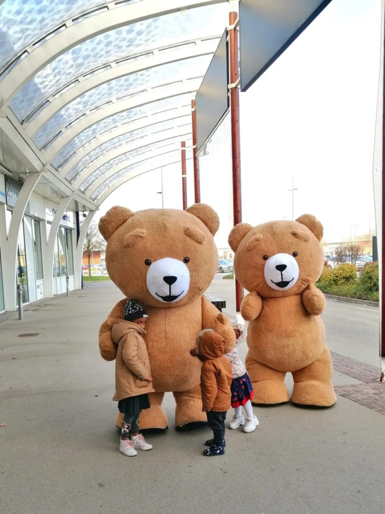 Les Ours Brun - animation gonflable - Rencontres insolites - Sur Mesure Spectacles