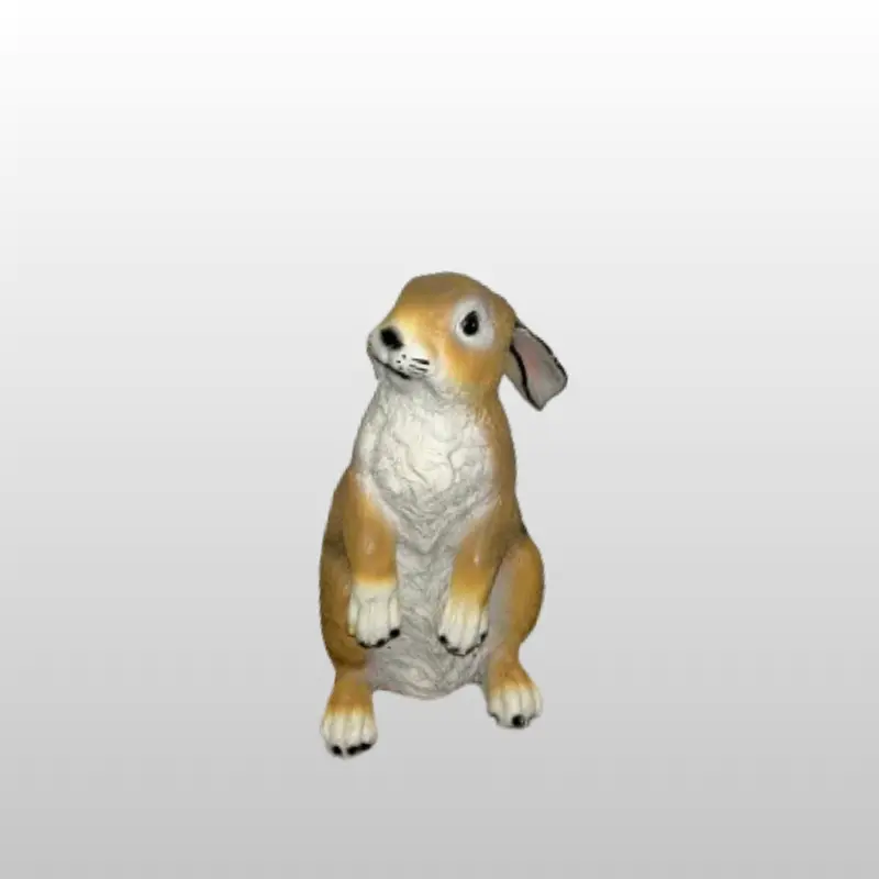 Petit lapin debout marron - Location mobilier & décorations - Sur Mesure Spectacles
