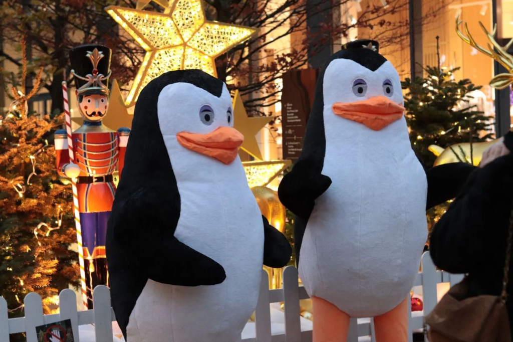 Les Pingouins - animation gonflable - Rencontres insolites - Sur Mesure Spectacles