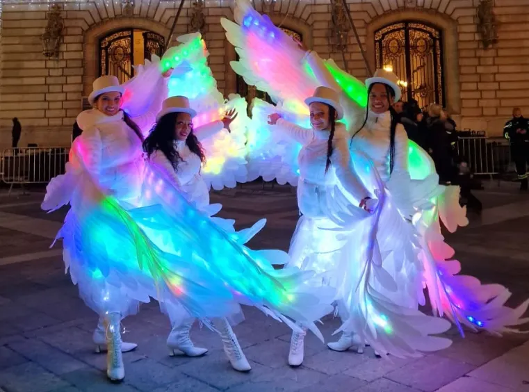 Les Oiseaux Majestueux - Spectacle fixe et déambulatoire - Sur  Mesure Spectacles