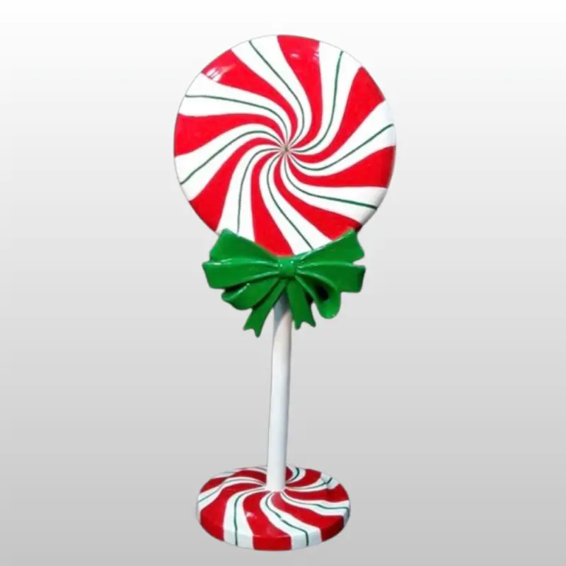 Sucette ronde vert et rouge - Location mobilier & décorations - Sur Mesure Spectacles